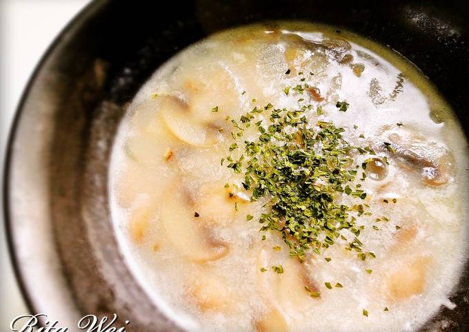 【料理絕配】磨菇洋蔥北海道濃湯 食譜成品照片