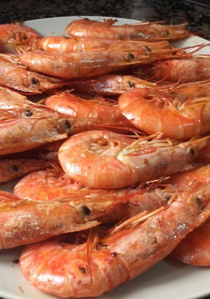 Una foto de Langostinos a la plancha