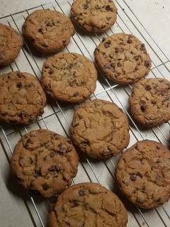 A picture of Nanny's chocolate chip cookies.