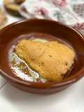 Bacalao gratinado con mahonesa casera con especias