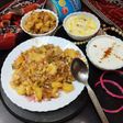 Sesame seeds Potato subji in Falahari Thali Platter