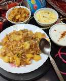 Sesame seeds Potato subji in Falahari Thali Platter