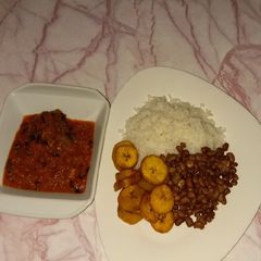 A picture of Good old Rice and Beans.