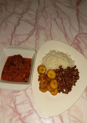 A picture of Good old Rice and Beans.
