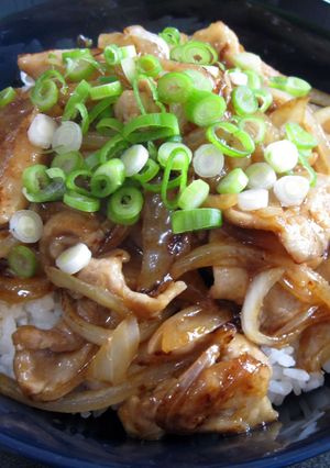A picture of Pork Shogayaki (Ginger Pork) Don.