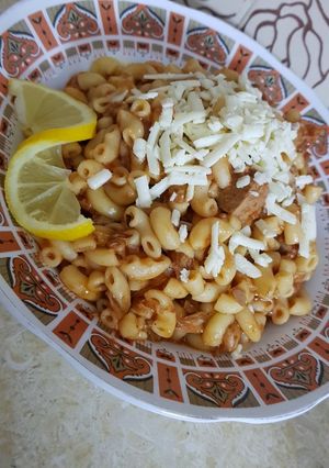 صورة لوصفة مكرونه بالتونه