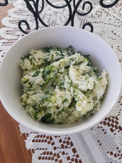 Una foto de Arroz con gusto (espinaca y queso)