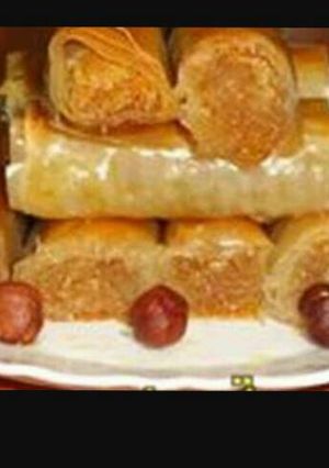 صورة لوصفة جلاش محشي كنافة وعين جمل مطحون