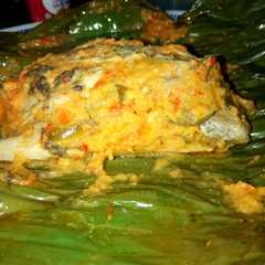 A picture of Pepes ikan cakalang.