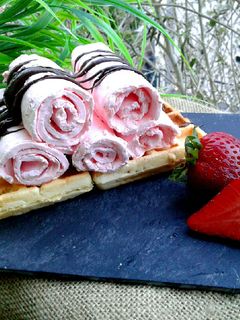 صورة لوصفة ايس كريم الفراولة روعة 🍓🍓