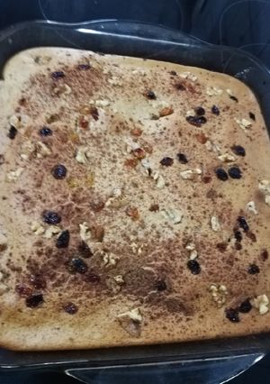 صورة لوصفة كيكه موز بالجوز والزبيب