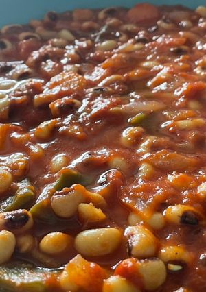 Una foto de Judías en salsa de tomate (saludable y vegana)