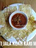 Roti jala kuah kari daging (versi low carb) (menu diet)