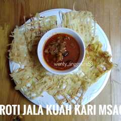 Roti jala kuah kari daging (versi low carb) (menu diet) রেসিপির প্রধান ছবি