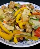 Chả cá xào nấm và rau củ