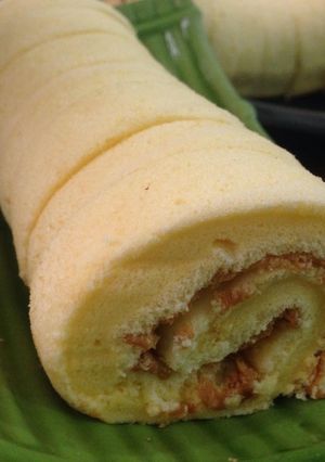 Hình của món Bánh Bông Lan Cuộn Kem Tươi.