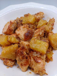 Una foto de Solomillo de pavo con piña