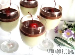 Foto resep Avocado puding with vla coklat