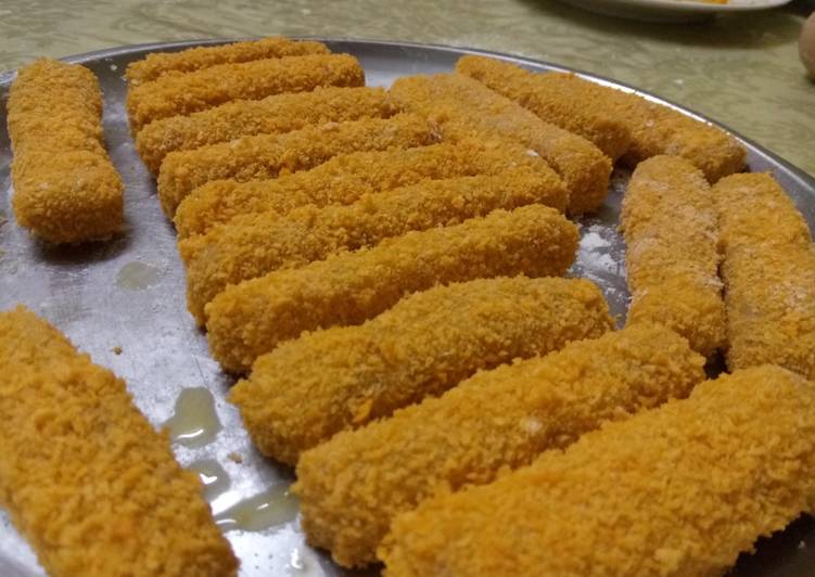 Steps to Make Favorite Chicken Cheese Fingers