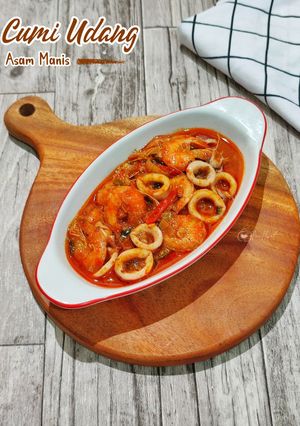 Foto resep Cumi Udang Saus Padang