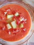 Galia Melon Gazpacho with Ham 🍈🍅