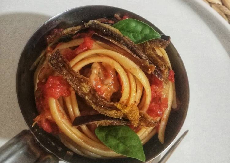 Recipe of Ultimate Linguine alle melanzane 🌷