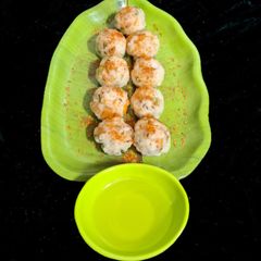 A picture of Rice khichu Ball.