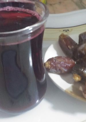 صورة لوصفة عصير الكركديه