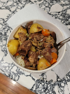 A picture of Beef Stew, Pressure cooker.