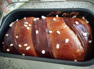 Foto principal de Pan de Brioche con Chocolate (en panificadora y con poolish)