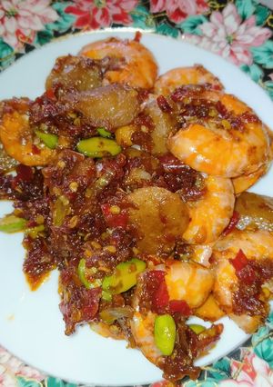 Foto resep Udang Pete Balado (+bakso sapi)