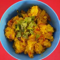 Cauliflower capsicum and potato curry A picture of Cauliflower capsicum and potato curry.