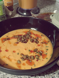 Una foto de Crema de Calabaza con Naranja y Azafrán