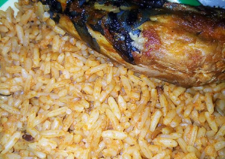 Red oil rice and fish