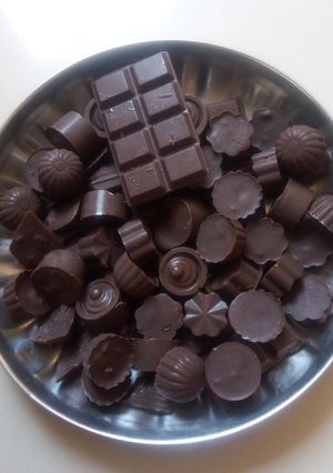 A picture of # yummy chocolates.