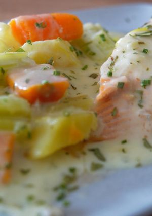 Une photo de Waterzoï de saumon à l'estragon au Cook Expert