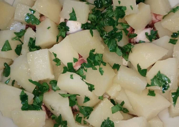 Simple Way to Prepare Homemade Potato and octopus salad