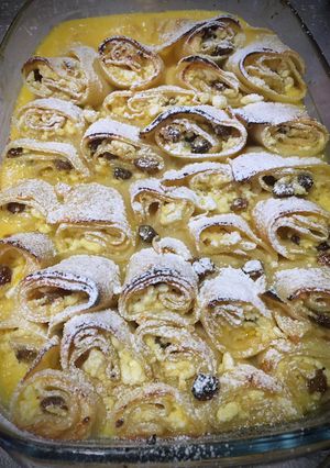 Túrós rakott palacsinta recept fotója