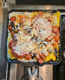 ,Desayuno con huevos (ايرانی) salchichas al estilo Persa