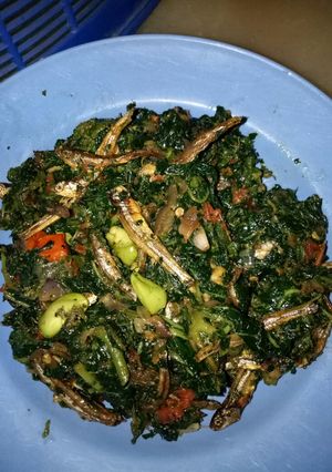 Foto resep Oseng daun pepaya teri petai