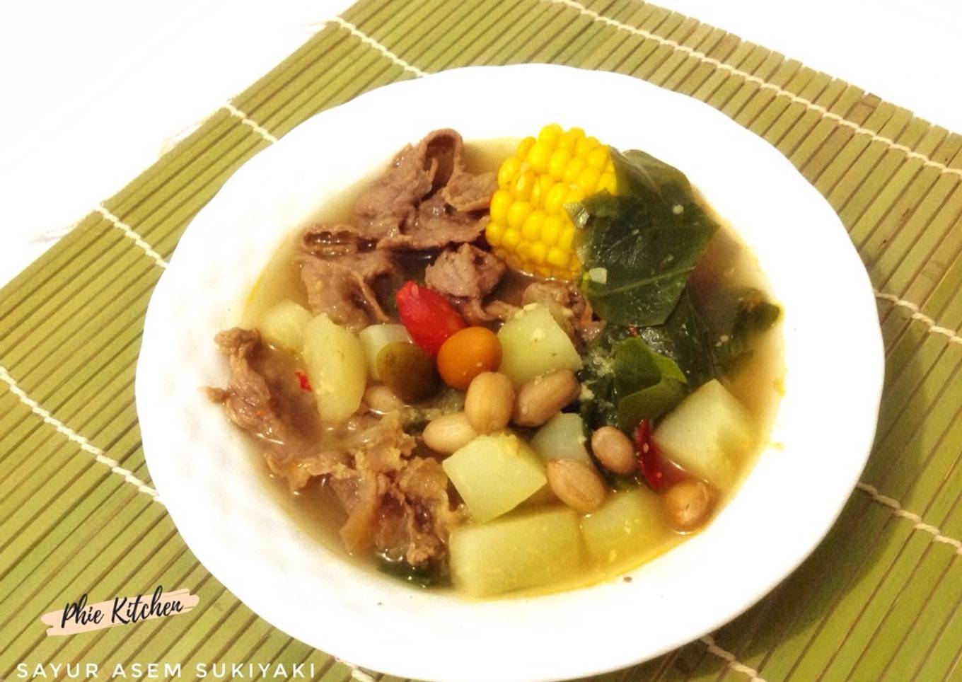Sur grøntsagssukiyaki