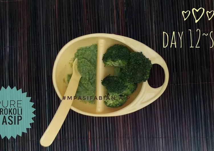 Resep MPASI Pure Brokoli (menu tunggal) Anti Gagal