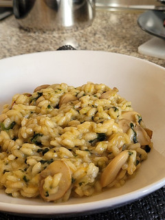 Una foto de Risotto de Espinacas y Setas