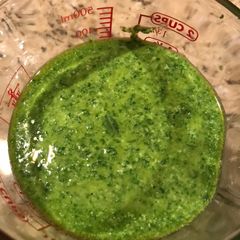 A picture of Arugula Basil Pesto.