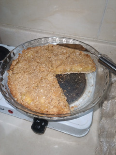 Una foto de Crumble de pera