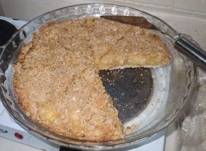 Una foto de Crumble de pera