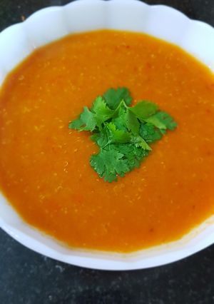 A picture of Lentil and Butternut Squash Soup.