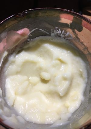 Una foto de Crema tipo pastelera apta para bebé BLW (+1a)
