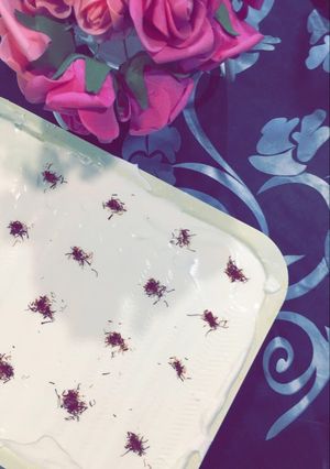 صورة لوصفة كيكة الزعفران بالحليب