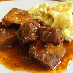 A picture of BBQ Sauce Braised Pork Shoulder.